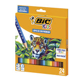 Lápis de Cor Kids Premium Com 24 Cores Bic