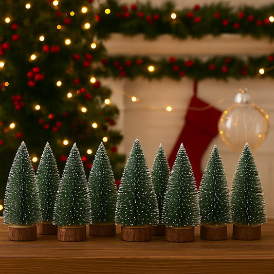 Anúncio Kit Com 10 Mini Árvore De Natal Pinheiro Enfeite Decoração Casa