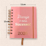Agenda 2026 Motivacional Pequena Espiral Capa Dura 336 Páginas