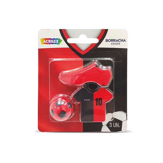 Kit Borracha De Futebol Acrilex