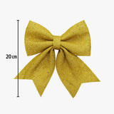 Enfeite Laço De Natal Para Árvore Decoração Color Glitter 20Cm