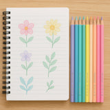 Lápis de Cor Rebecca Bonbon Tons Pastel Com 12 Cores SkyPaper