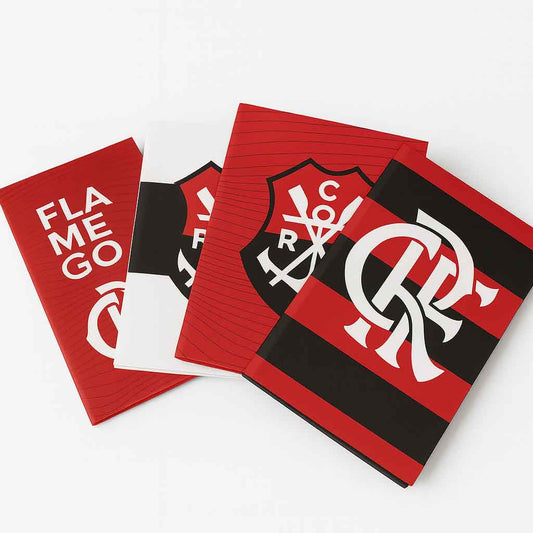Caderno Universitário Brochura Grande Flamengo 80 Folhas