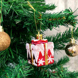 Enfeite De Natal Caixa de Presente Com 2