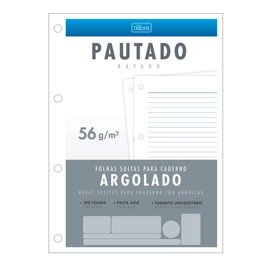 Folha De Fichário Universitário Académie 200F - Tilibra
