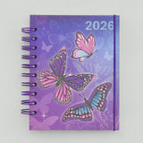 Agenda 2026 Glitter Pequena Espiral Capa Dura 336 Páginas