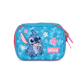 Estojo Box Escolar Stitch e Angel 36 Elásticos 100 Pens Original Disney Luxcel