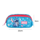 Estojo Triplo Escolar Stitch e Angel Original Disney Luxcel