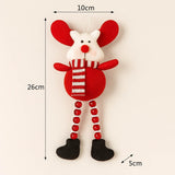 Enfeite De Natal Pendente Papai Noel/Rena/Boneco De Neve Com Miçangas 26cm