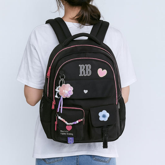 Mochila Escolar Rebecca Bonbon Love Black Clio