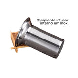 Chaleira De Vidro Com Infusor Em Aço Inox 900ml