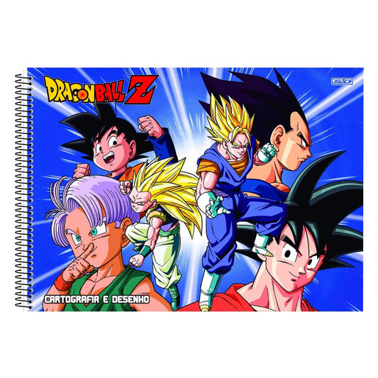Caderno De Desenho E Cartografia Dragon Ball 60F Sd