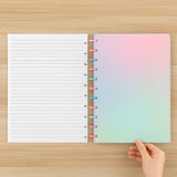 Anúncio Kit Refil De Folhas Pautadas Para Caderno De Disco Médio/ Grande 80 folhas Com 2