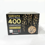 Cascata Led 400L Branco Quente 8 Funções 127v