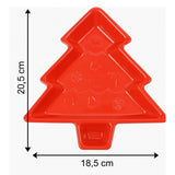 Kit Prato De Natal Árvore 20cm Com 3 Decorativo Vermelho/Verde