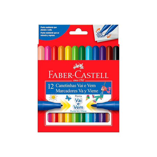 Hidrocor Vai E Vem 12 Cores - Faber Castell