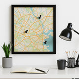 Alfinetes Tachinhas Pretas Para Quadro Mapa Com 40 Win Paper