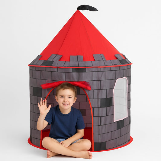 Barraca Infantil Menino Tenda Cabana Dobrável Castelo Torre