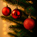 Bola Natal Nº7 Vermelha Com 6