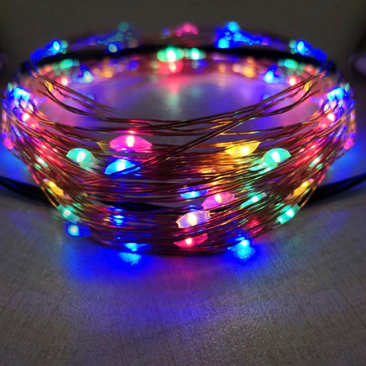 Enfeite De Natal Fio De Fada Colorido 20 Leds Fixo Com 2 Metros