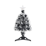 Árvore De Natal Nevada Luxo 60cm Fibra Ótica Led Bivolt Decoração