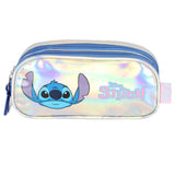 Estojo Triplo Escolar Stitch Holográfico Original Luxcel