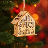 Enfeite De Natal Casa Decorativa Com Luz 10 Cm