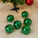 Bola Natal N°6 Decorada Verde Metálico Com 8