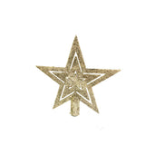 Ponteira De Estrela Vazada Com Glitter 14cm