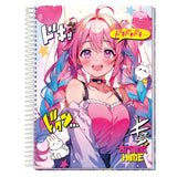 Caderno Universitário Grande Anima Hime 80 Folhas