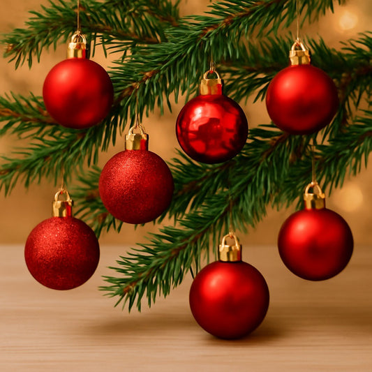 Bola Natal Nº4 Vermelha Com 15