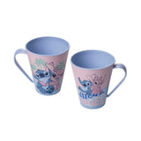 Caneca Plástica Stitch e Angel 360ml