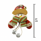 Enfeite Porta Boneco De Neve Papai Noel Feltro Com Guizo