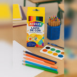 Lápis de Cor Com 12 Cores Acrilex