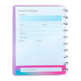 Caderno De Disco Médio Holográfico Coração