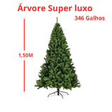 Árvore De Natal 1,50M Super Luxo Com 346 Galhos