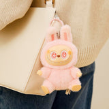 Chaveiro Pelúcia Surpresa Labubu Com Fantasia De Coelho