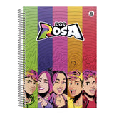 Caderno Grande Universitário Dos Rosa Emilly Vick Capa Dura 1 Matéria 80 Folhas Animativa