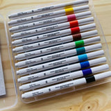 Canetinha de colorir Pincel Marcador Artístico Kit Com 12 Cores