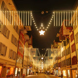 Cascata 8 Tubos Led Mini Chuva De Meteoros 240 Leds Branco Quente Bivolt