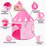 Barraca Infantil Menina Tenda Cabana Dobrável Castelo Das Princesas