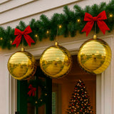 Bola Natal Decorada N° 15 Glitter Dourada