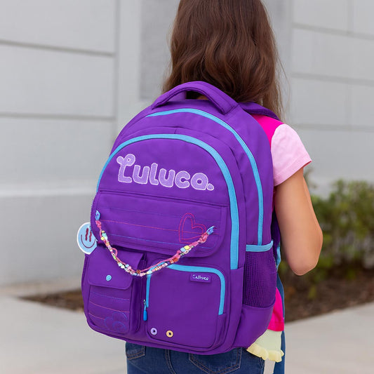 Mochila Escolar Luluca 3B Miçanga Original Clio
