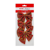 Laço de Natal Decorado Vermelho Com 3