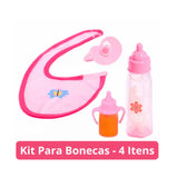 Kit Para Bonecas Meu Bebê Babador + Acessórios