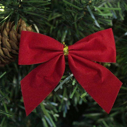 Laço De Natal Vermelho Com 12