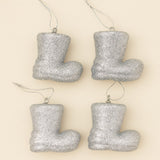 Enfeite De Natal Botinhas Glitter Com 4