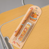 Kit Lapiseira + Refil De Grafite 0.7mm Capivara Papelaria Fofa