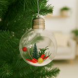 Bola De Natal Lâmpada Com Enfeites Natalinos e Led