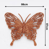 Enfeite De Natal Decorativo Borboleta Glitter Com 7